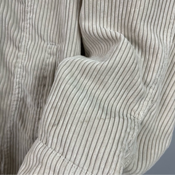 Love Tree Medium Corduroy Boho Beach Raw Hem Shacket Button Down Shirt Trucker - Picture 4 of 8